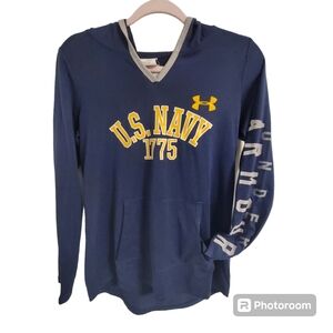 US NAVY Under Armour Lightweight Hoodie with Front Pockets